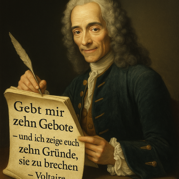 Gebt mir zehn Gebote – und ich zeige euch zehn Gründe, sie zu brechen